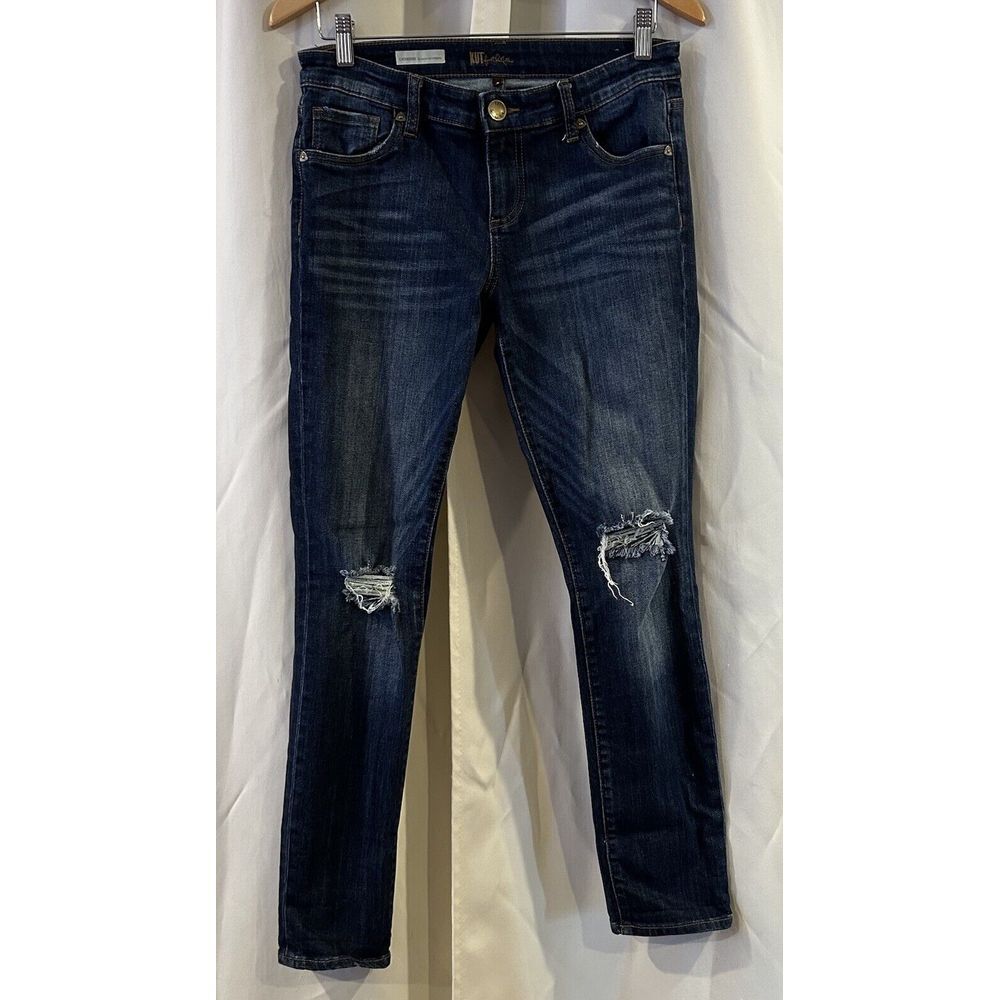 KUT FROM THE KLOTH Catherine Boyfriend Slouchy Distressed Jeans Size 4